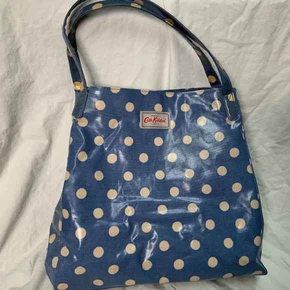 Cath Kidston Blue Polka Dot Tote Bag - Picture 2 of 9